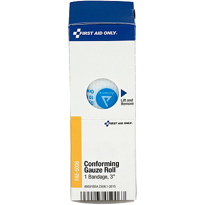 First Aid Only 3" Gauze Roll Bandage - 3" Width x 12 ft Length - White - 1 Box (FAE5006)