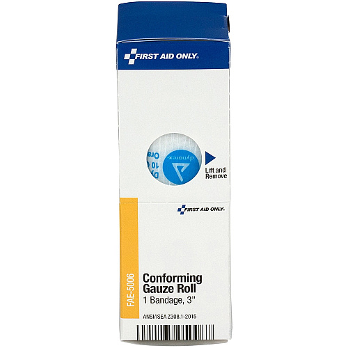 First Aid Only 3" Gauze Roll Bandage - 3" Width x 12 ft Length - White - 1 Box (FAE5006)