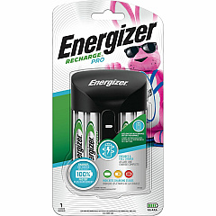 Energizer Recharge Pro AA/AAA Battery Charger 3 Hour Charging - Supports 4 Batteries - Battery Size: AA, AAA - LED Indicator - 1 Each (CHPROWB4)