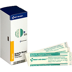 First Aid Only Butterfly Wound Closure Bandages White - 10 / Box (FAE5010)