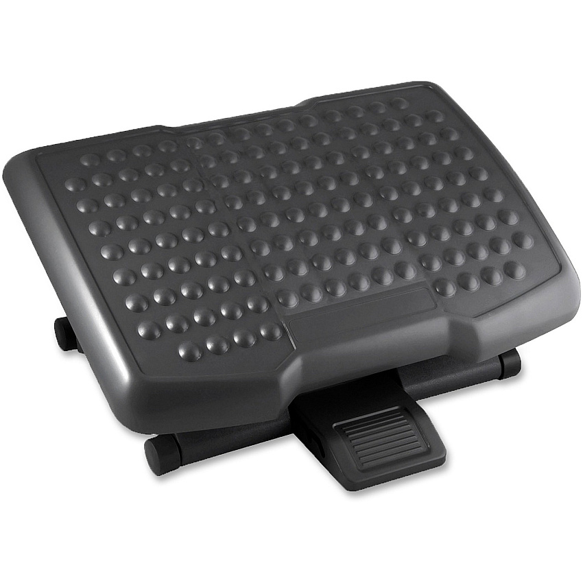 Lorell Adjustable-Height Footrest 4" to 6.50" Adjustable Height - Black - 1 Each (LLR12818)