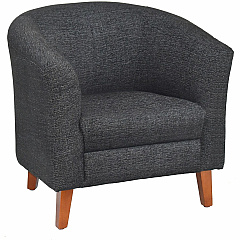 Lorell Barrel Armchair Black Seat Color - Fabric Seat Material - Black Back Color - Fabric Back Material - Four-legged Base - 1 Each (LLR82096) Lorell Barrel Armchair Black Seat Color - Fabric Seat Material - Black Back Color - Fabric Back Material - Four-legged Base - 1 Each (LLR82096)