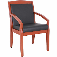 Lorell Sloping Arms Wood Frame Guest Chair Black Seat Color - Bonded Leather Seat Material - Black Back Color - Bonded Leather Back Material - Cherry Frame Color - Wood Frame Material - Four-legged Base - 1 Each (LLR20014) Lorell Sloping Arms Wood Frame Guest Chair Black Seat Color - Bonded Leather Seat Material - Black Back Color - Bonded Leather Back Material - Cherry Frame Color - Wood Frame Material - Four-legged Base - 1 Each (LLR20014)