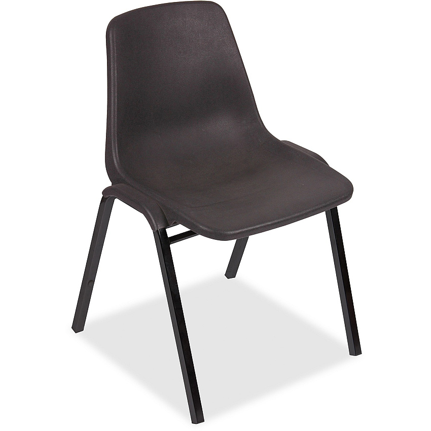 Lorell Molded Stacking Chairs Black Seat Color - Polypropylene Seat Material - Black Back Color - Polypropylene Back Material - Black, Powder Coated Frame Color - Metal Frame Material - Arched Base - 1 Carton (LLR85567)