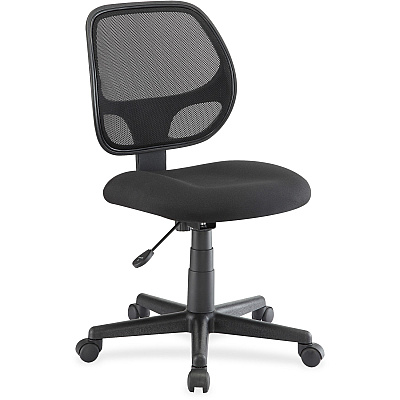 Lorell Multi-task Office Chair Black Seat Color - Fabric Seat Material - Black Back Color - Mesh Back Material - 5-star Base - Black - 1 Each (LLR82095)