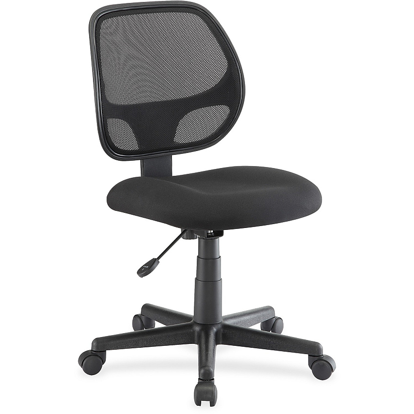 Lorell Multi-task Office Chair Black Seat Color - Fabric Seat Material - Black Back Color - Mesh Back Material - 5-star Base - Black - 1 Each (LLR82095)