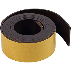 MasterVision 1"x4' Adhesive Magnetic Tape 4 ft Length x 1" Width - Black - For Picture, Business Card, Document, Labeling - 1 Each (FM2020)