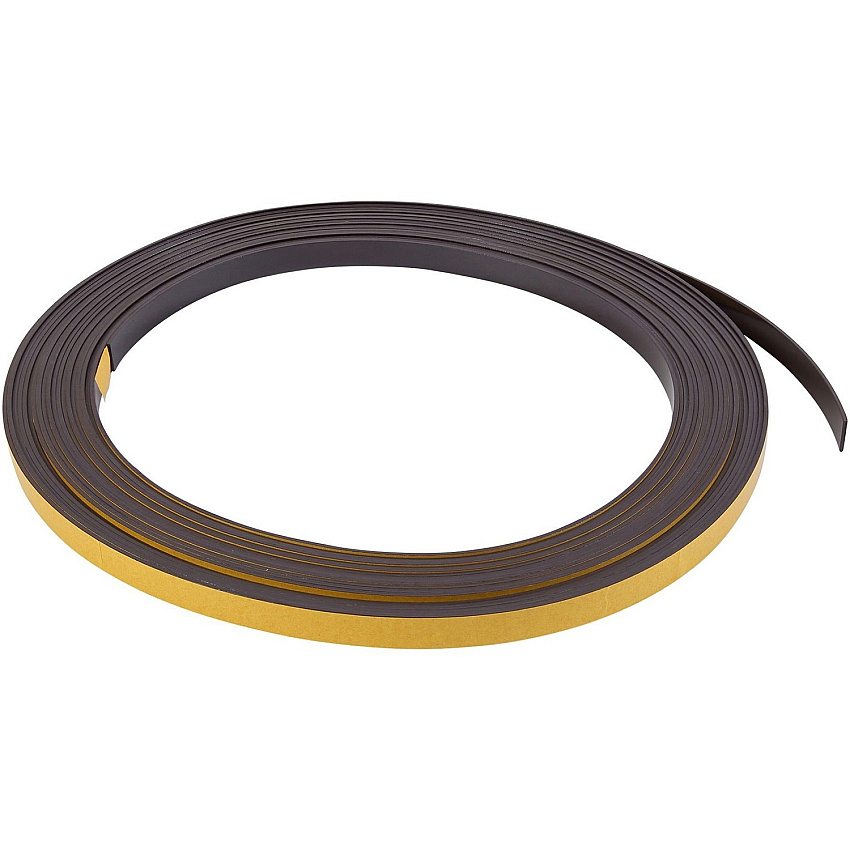 MasterVision 1/2" Adhesive Magnetic Roll Tape 16.67 yd Length x 0.50" Width - Black - For Picture, Business Card, Document, Labeling - 1 Each (FM2321)