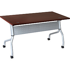 Lorell Flip Top Training Table Rectangle Top - Four Leg Base - 4 Legs - 23.60" Table Top Width x 60" Table Top Depth - 29.50" Height x 59" Width x 23.63" Depth - Training - Assembly Required - Mahogany - Nylon - Melamine Top Material - 1 Each (LLR60717) Lorell Flip Top Training Table Rectangle Top - Four Leg Base - 4 Legs - 23.60" Table Top Width x 60" Table Top Depth - 29.50" Height x 59" Width x 23.63" Depth - Training - Assembly Required - Mahogany - Nylon - Melamine Top Material - 1 Each (LLR60717)