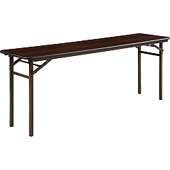 Lorell Economy Folding Banquet Table Mahogany Rectangle Top - 500 lb Capacity - 72" Table Top Width x 18" Table Top Depth x 0.62" Table Top Thickness - 29" Height - Presentation, Food - Melamine Top Material - Steel Frame Material - 1 Each (LLR60727)