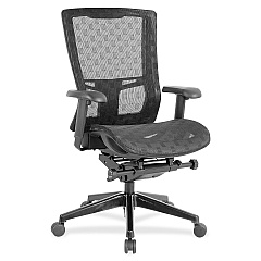 Lorell High-Back Mesh Chair Black Seat Color - Nylon Mesh Seat Material - Black Back Color - Nylon Mesh Back Material - 5-star Base - 1 Each (LLR85560)