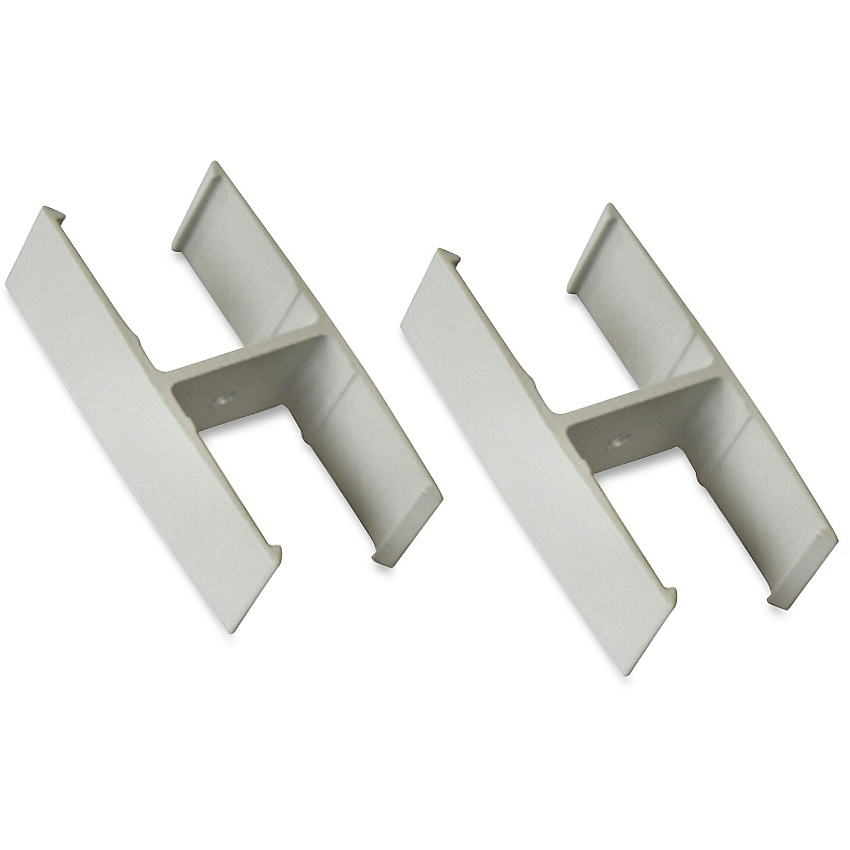 Lorell 180-degree Straight Panel Connectors 1.25" Width x 2.25" Depth x 0.63" Height - Aluminum - Aluminum - 1 Set (LLR90259)