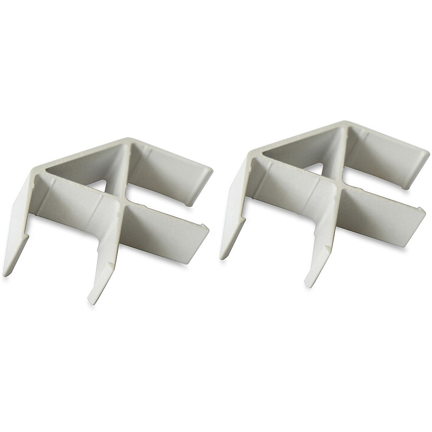Lorell 90-Degree Panel Connectors 2.25" Width x 2.25" Depth x 0.63" Height - Aluminum - Aluminum - 1 Set (LLR90260)