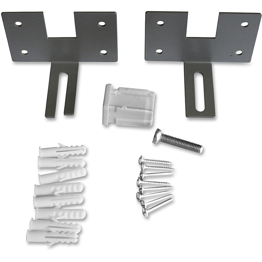 Lorell Panel System Wall Brackets 2.50" Width x 3.75" Depth x 2.50" Height - Aluminum - Aluminum - 1 Set (LLR90262)