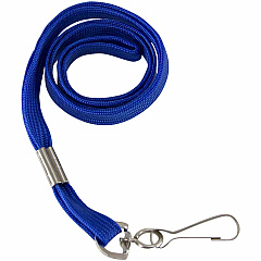 SICURIX Flat Metal Hook Lanyard Hook Attachment - 0.4" Width x 36" Length - Blue - Metal - 100 / Pack (65613)