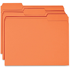 Business Source 1/3 Tab Cut Recycled Top Tab File Folder 11 pt. - Orange - 10% Recycled - 100 / Box (BSN44105) Business Source 1/3 Tab Cut Recycled Top Tab File Folder 11 pt. - Orange - 10% Recycled - 100 / Box (BSN44105)