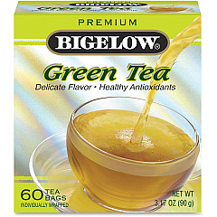 Bigelow® Blend Green Tea Bag Green Tea Bag 3.2 oz Per Box - 60 - 60 / Box (00450) Bigelow® Blend Green Tea Bag Green Tea Bag 3.2 oz Per Box - 60 - 60 / Box (00450)