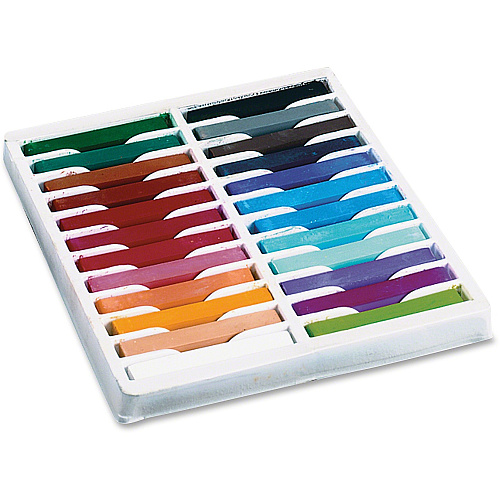 Creativity Street 24-color Square Artist Pastels Set 2.5" Length x 0.4" Diameter - Assorted - 1 Set (9724)