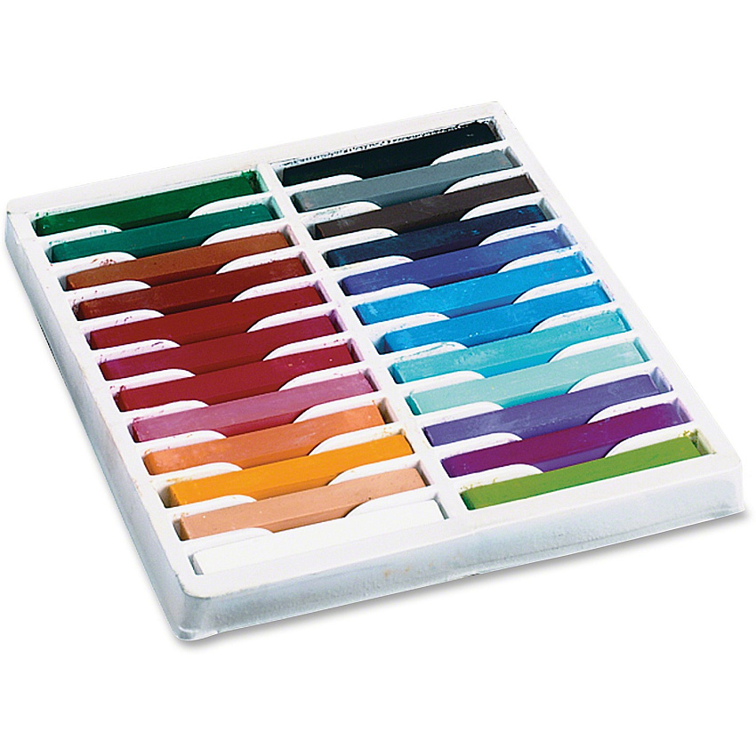 Creativity Street 24-color Square Artist Pastels Set 2.5" Length x 0.4" Diameter - Assorted - 1 Set (9724)