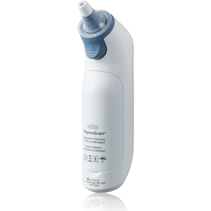 Braun Honeywell ThermoScan 5 Ear Thermometer Memory Recall - For Ear - White, Blue - 1 Each (IRT6500US)