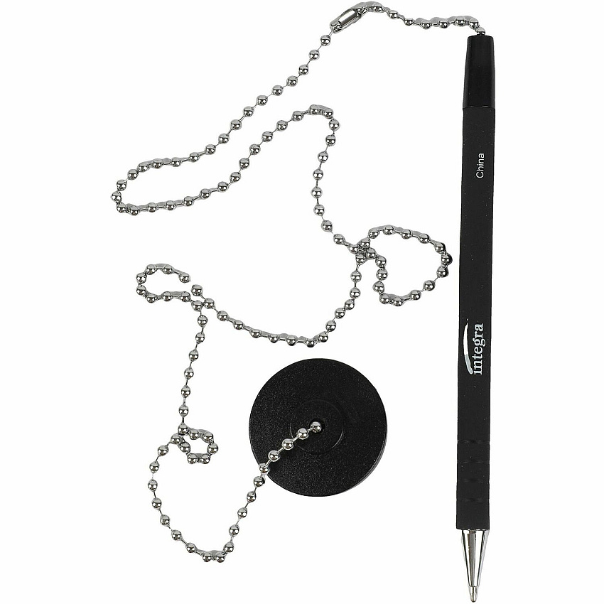 Integra Antimicrobial Rubber Barrel Counter Pen Black Ink - Rubber Barrel - 1 Each (38648)