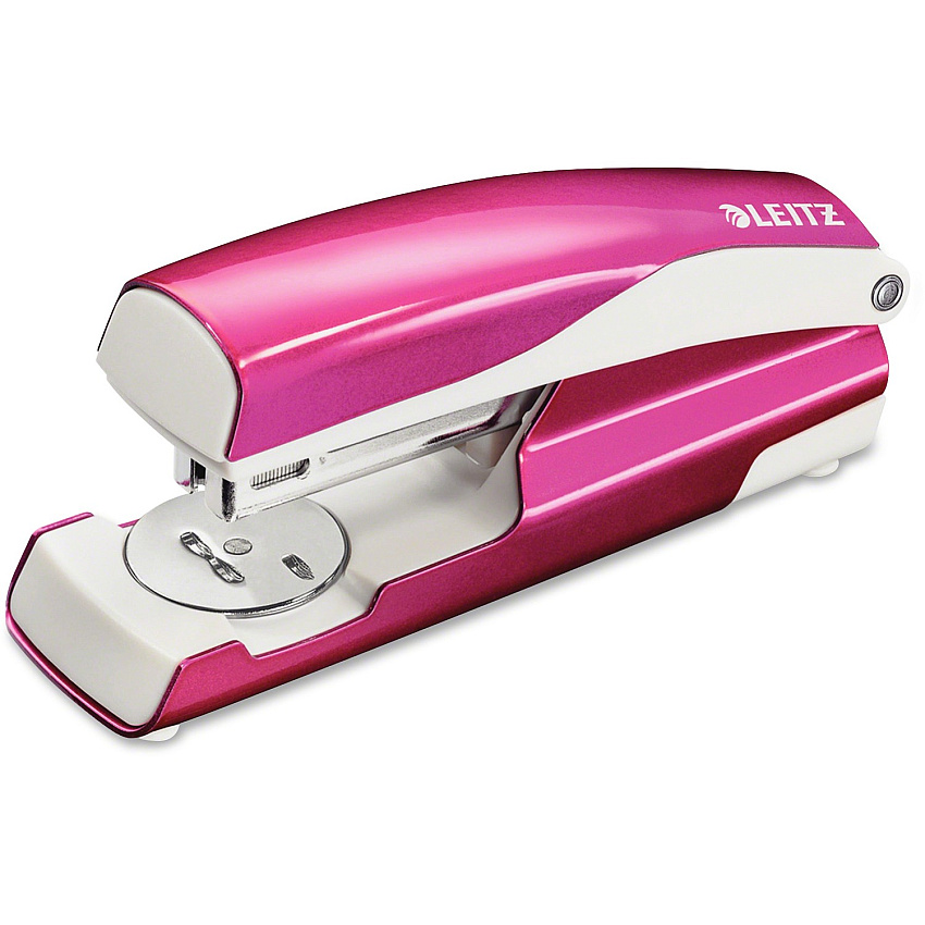 Leitz NeXXt Series WOW Desktop Stapler Staples Upto 40 Sheet - Full Strip - Staple Size: 0.31" - Pink - Plastic, Metal - 1 Each (55047023)