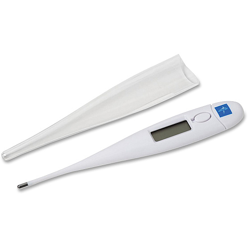 Medline Oral Digital Stick Thermometer Reusable, Latex-free - For Oral - White - 1 Each (MDS9950H)