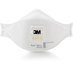 3M Aura Particulate Respirator Particulate, Dust, Fog Protection - White - Comfortable, Adjustable Nose Clip, Disposable, Lightweight, Exhalation Valve, Collapse Resistant - 1 Box (9211PLUS) 3M Aura Particulate Respirator Particulate, Dust, Fog Protection - White - Comfortable, Adjustable Nose Clip, Disposable, Lightweight, Exhalation Valve, Collapse Resistant - 1 Box (9211PLUS)
