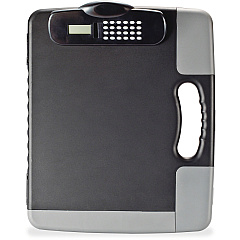 Officemate Portable Storage Clipboard with Calculator Heavy Duty - Plastic - Charcoal Black - 1 Each (83302) Officemate Portable Storage Clipboard with Calculator Heavy Duty - Plastic - Charcoal Black - 1 Each (83302)