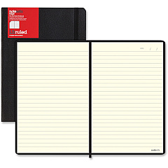 Letts L5 Ruled Notebook Sewn x 9" Width x 6" Length - Black Cover - Elastic Closure, Flexible Cover, Pocket - 1 Each (LEN5ERBK) Letts L5 Ruled Notebook Sewn x 9" Width x 6" Length - Black Cover - Elastic Closure, Flexible Cover, Pocket - 1 Each (LEN5ERBK)