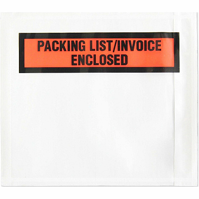 Sparco Pre-Labeled Waterproof Packing Envelopes Packing List - 4 1/2" Width x 5 1/2" Length - Self-adhesive Seal - White - Low Density Polyethylene (LDPE) - 1000 / Box (41926)