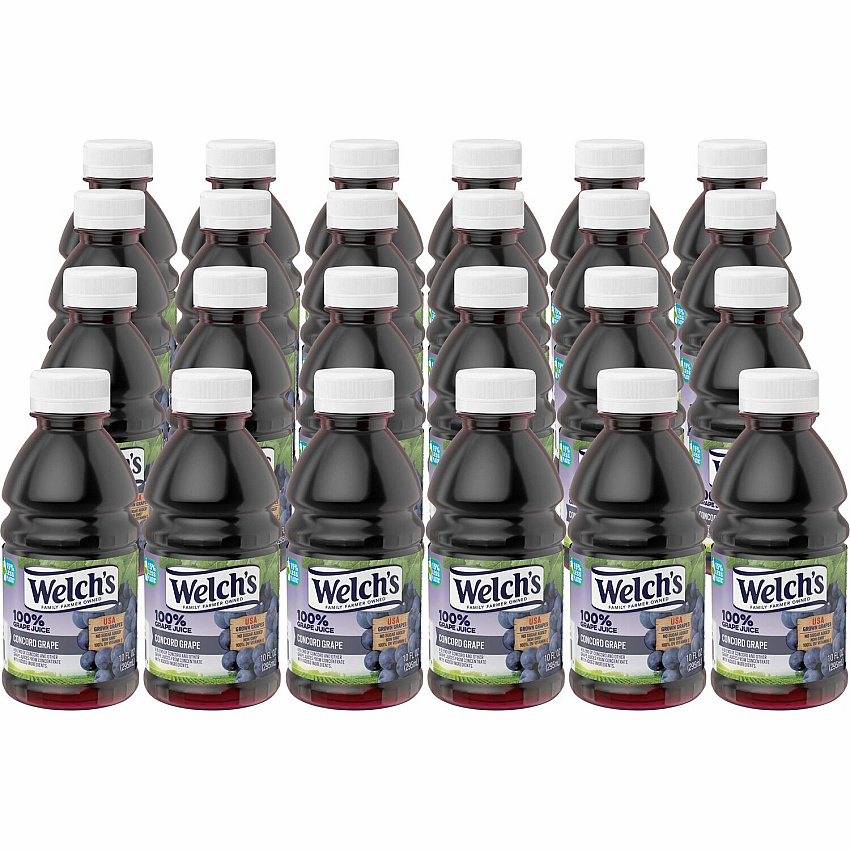 Welch's 100 Percent Grape Juice 10 fl oz (296 mL) - 24 / Carton (35400)