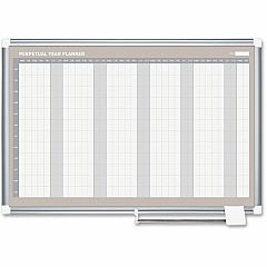 MasterVision Magnetic 12-Month Planner Monthly - 12 Month - Silver Gray, White, Pale Gray - Aluminum, Lacquered Steel - 36" Height x 48" Width - 1 Each (GA0594830) MasterVision Magnetic 12-Month Planner Monthly - 12 Month - Silver Gray, White, Pale Gray - Aluminum, Lacquered Steel - 36" Height x 48" Width - 1 Each (GA0594830)