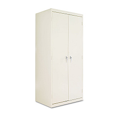 Alera Assembled 78" High Heavy-Duty Welded Storage Cabinet, Four Adjustable Shelves, 36w x 24d, Putty (ALECM7824PY)