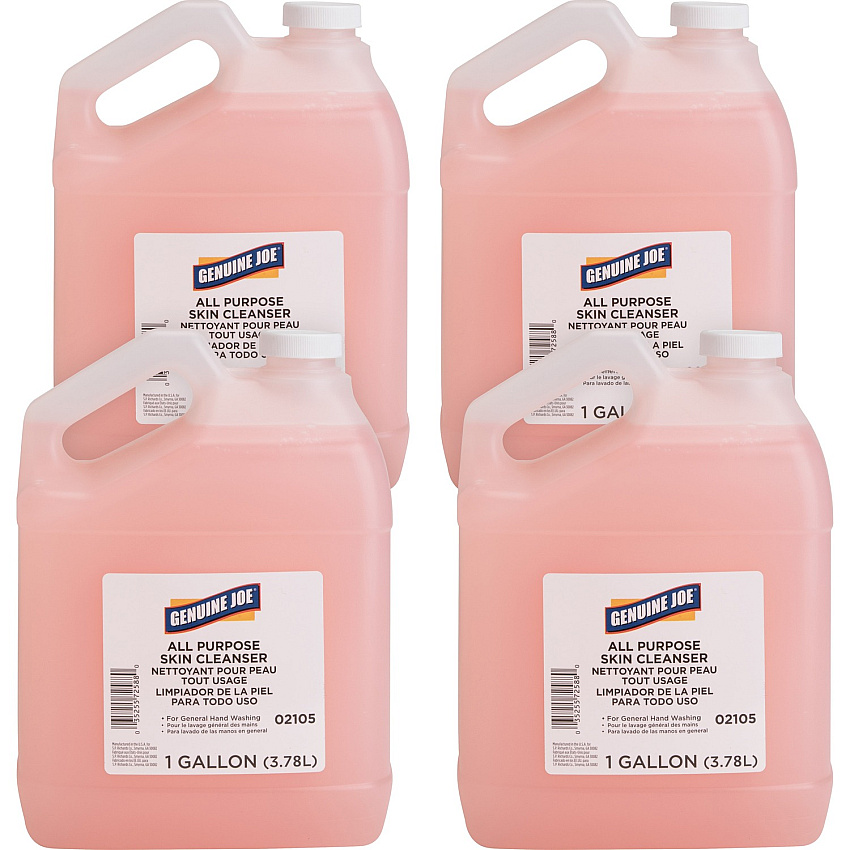 Genuine Joe All Purpose Skin Cleanser 1 gal - Hand, Skin - Pink - 4 / Carton (GJO02105CT)