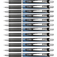 Pentel EnerGel RTX Liquid Gel Pen 0.7 mm Medium Needle Pen Point - Refillable - Retractable - Black Ink - Gel-based - Black, Stainless Steel, Blue Barrel - Metal Tip - 12 / Dozen (BLN77ADZ) Pentel EnerGel RTX Liquid Gel Pen 0.7 mm Medium Needle Pen Point - Refillable - Retractable - Black Ink - Gel-based - Black, Stainless Steel, Blue Barrel - Metal Tip - 12 / Dozen (BLN77ADZ)
