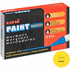 uni-ball uni® uni-Paint PX-20 Oil-Based Paint Marker Yellow Ink - Oil Based - White Barrel - 12 / Dozen (63605DZ) uni-ball uni® uni-Paint PX-20 Oil-Based Paint Marker Yellow Ink - Oil Based - White Barrel - 12 / Dozen (63605DZ)