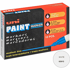 uni-ball uni® uni-Paint PX-20 Oil-Based Marker White Ink - Oil Based - White Barrel - 12 / Dozen (63613DZ) uni-ball uni® uni-Paint PX-20 Oil-Based Marker White Ink - Oil Based - White Barrel - 12 / Dozen (63613DZ)