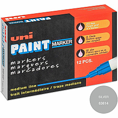 uni-ball uniball™ uni-Paint PX-20 Oil-Based Marker Metallic Silver Ink - Oil Based - Silver Barrel - 12 / Dozen (63614DZ) uni-ball uniball™ uni-Paint PX-20 Oil-Based Marker Metallic Silver Ink - Oil Based - Silver Barrel - 12 / Dozen (63614DZ)
