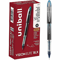 uni-ball uniball™ Vision Elite BLX Rollerball Pen 0.5 mm Micro Pen Point - Black/Blue Ink - Pigment-based - 12 / Dozen (69020DZ) uni-ball uniball™ Vision Elite BLX Rollerball Pen 0.5 mm Micro Pen Point - Black/Blue Ink - Pigment-based - 12 / Dozen (69020DZ)