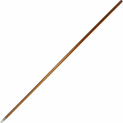 Genuine Joe Wood Handle with Threaded Metal Tip Natural - Metal, Wood - 1 Each (GJO37061)
