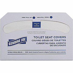 Genuine Joe Toilet Seat Covers Half-fold - For Public Toilet - White - 250/Pack - 20 / Carton (GJO85125) Genuine Joe Toilet Seat Covers Half-fold - For Public Toilet - White - 250/Pack - 20 / Carton (GJO85125)