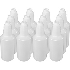 Genuine Joe Plastic Bottle with Graduations Suitable For Cleaning - Lightweight, Durable, Graduated - Translucent - 12 / Carton (GJO85126)