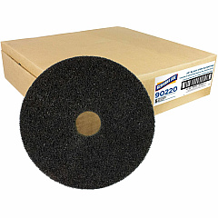 Genuine Joe Black Floor Stripping Pad 20" Diameter x 1" Thickness - Stripping, Floor - 350 rpm Maximum Speed Supported - Resilient, Heavy Duty, Flexible, Dirt Remover, Long Lasting, Abrasive, Rotate - Fiber, Resin - Black - 5 / Carton (GJO90220)