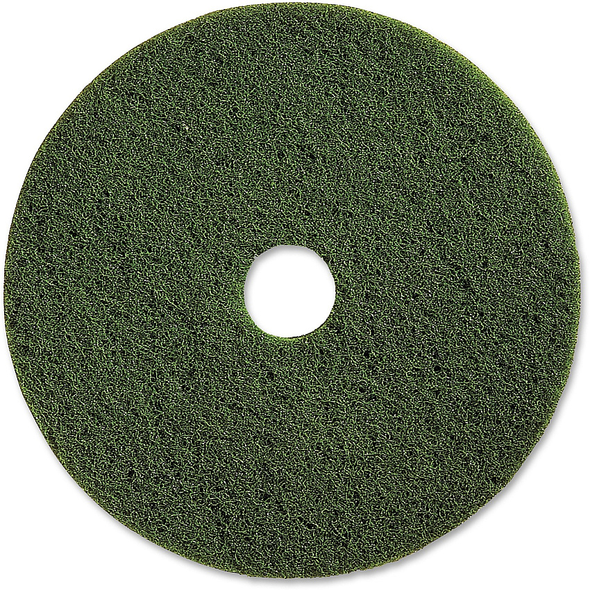 Genuine Joe 20" Scrubbing Floor Pad 20" Diameter x 1" Thickness - Scrubbing, Floor - 350 rpm Maximum Speed Supported - Heavy Duty, Dirt Remover, Long Lasting, Durable - Fiber - Green - 5 / Carton (GJO90320)