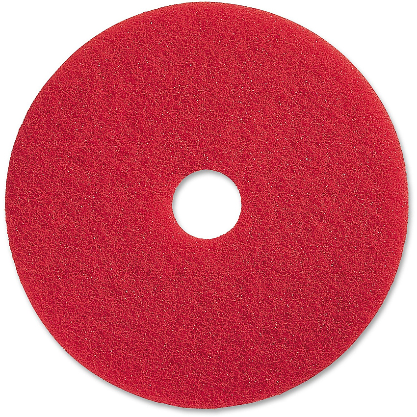 Genuine Joe Red Buffing Floor Pad 20" Diameter x 1" Thickness - Buffing, Scrubbing, Floor - 350 rpm Maximum Speed Supported - Flexible, Resilient, Rotate, Dirt Remover - Fiber - Red - 5 / Carton (GJO90420)