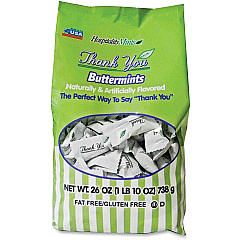 Hospitality Mints Thank You Buttermints Individually Wrapped - 1 lb - 1 Bag (19061)