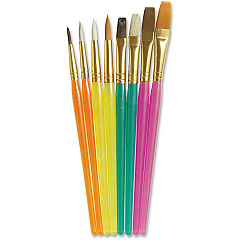 Creativity Street Assorted Paint Brush Set Translucent Handle - 1 Set (5133) Creativity Street Assorted Paint Brush Set Translucent Handle - 1 Set (5133)