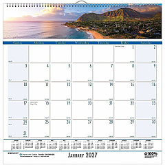 House of Doolittle Coastlines Monthly Wall Calendar Julian Dates - Monthly - 12 Month - January 2027 to December 2027 - 1 Month Single Page Layout - 1.38" x 1.50" Block - Wire Bound - Sea Blue - 12" Height x 12" Width - 1 Each (328) House of Doolittle Coastlines Monthly Wall Calendar Julian Dates - Monthly - 12 Month - January 2027 to December 2027 - 1 Month Single Page Layout - 1.38" x 1.50" Block - Wire Bound - Sea Blue - 12" Height x 12" Width - 1 Each (328)
