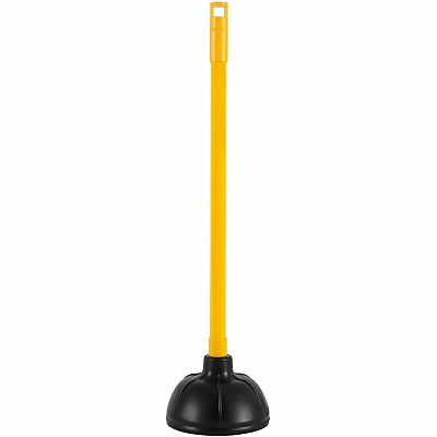 Genuine Joe Value Plus Plunger 5.75" Cup Diameter - 23" Length - Yellow - Toilet, Drain, Pipe - 1 Each (GJO85130)